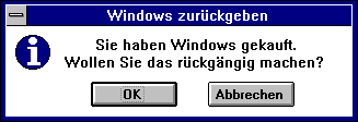 Windows zurückgeben